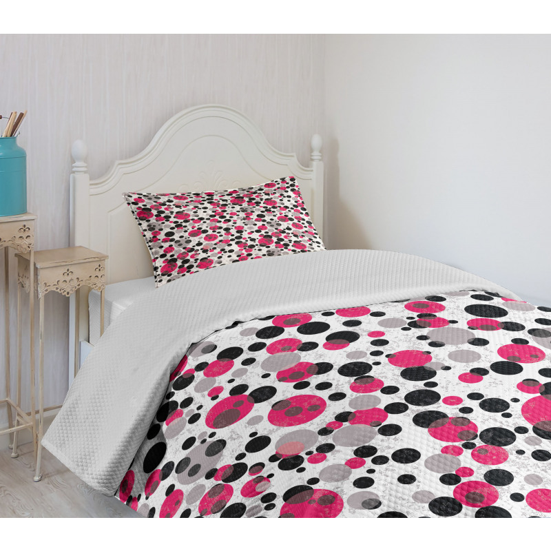 Retro Circle Dots Bedspread Set