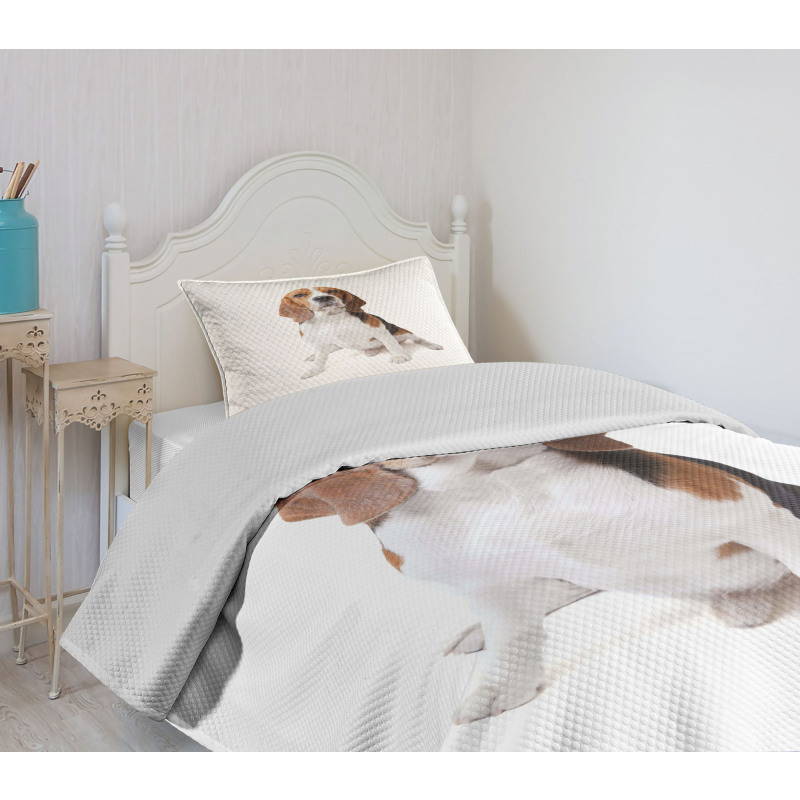Puppy Dog Friend Posing Bedspread Set
