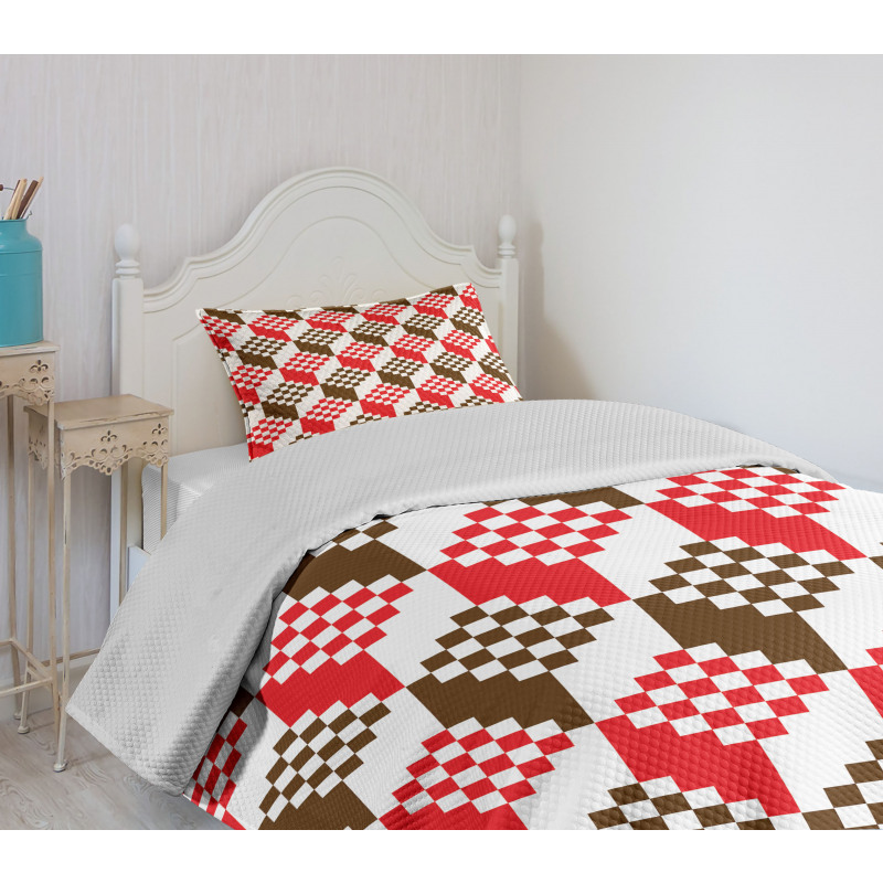 Vintage Geometric Art Bedspread Set