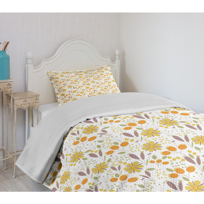 Autumn Field Foliage Bedspread Set