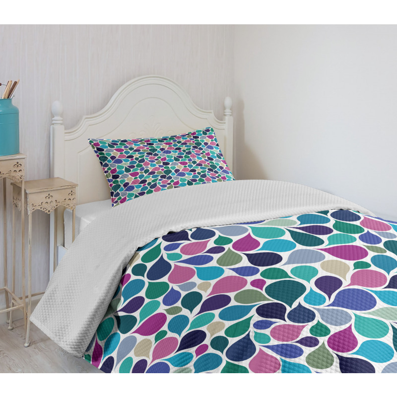 Colorful Raindrops Bedspread Set