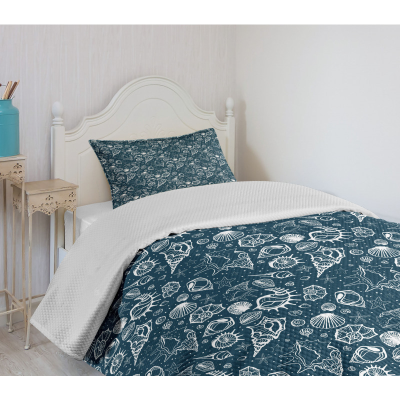 Sea Shells Art Bedspread Set