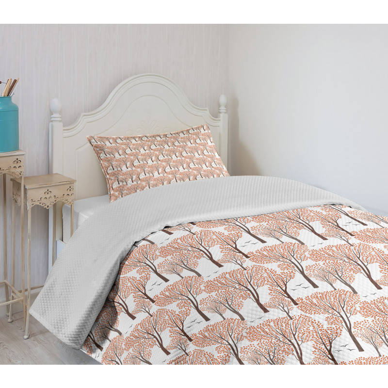 Fall Nature Woodland Bedspread Set