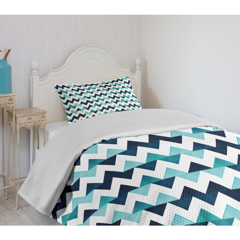 Modern Zig Zag Bedspread Set