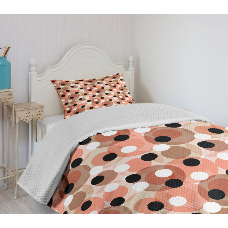 Pastel Grunge Circles Bedspread Set