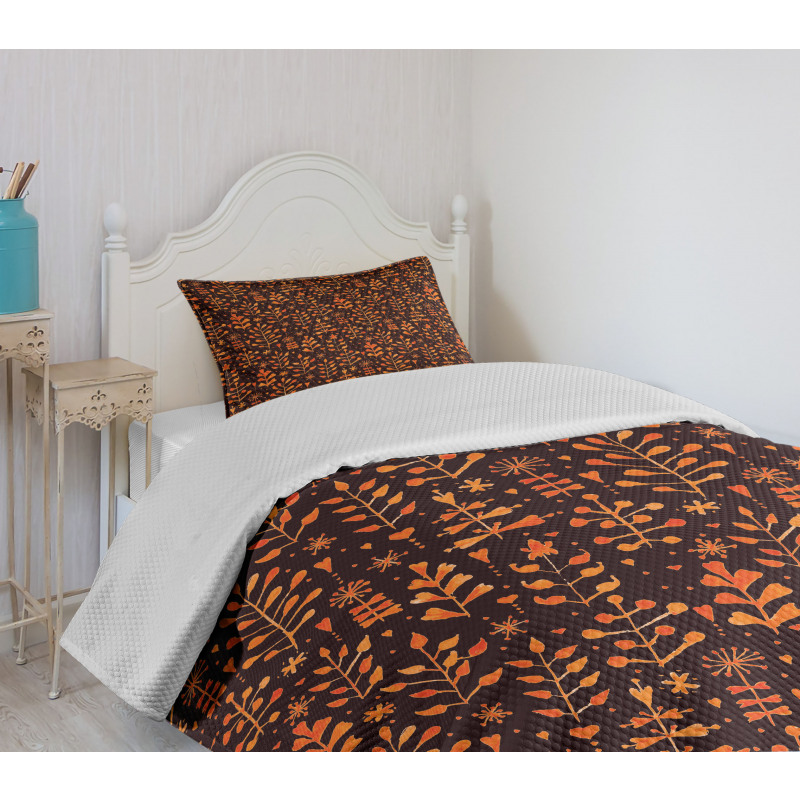 Autumn Season Leaves Bedspread Set