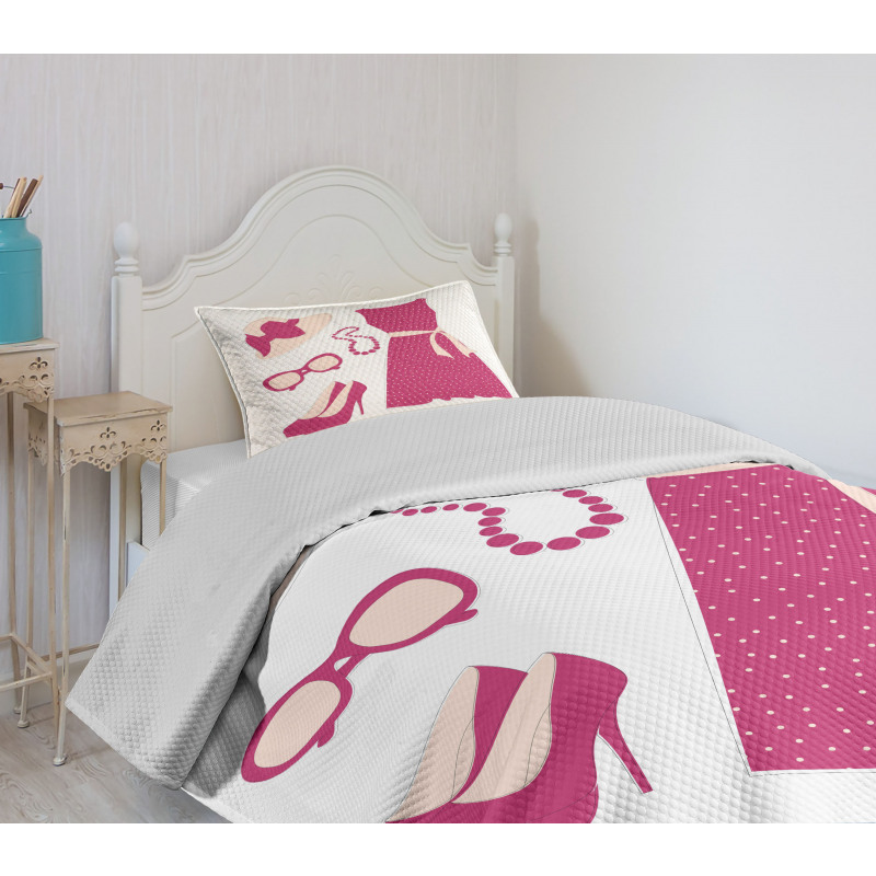 Pastel Colored Dress Bedspread Set