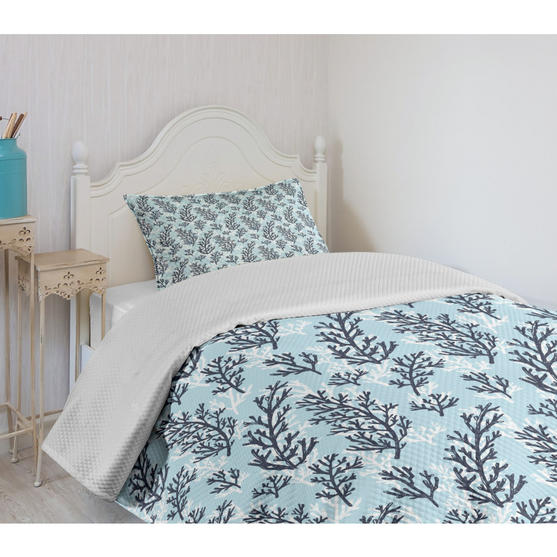 Coral Seaweed Bedspread Set