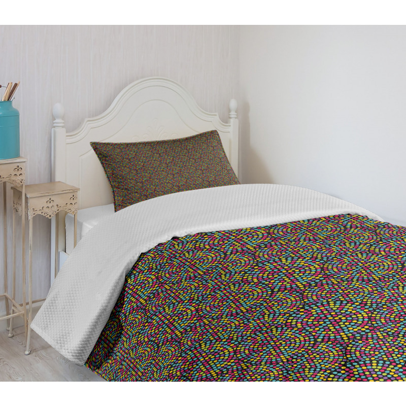 Polka Dotted Rounds Bedspread Set