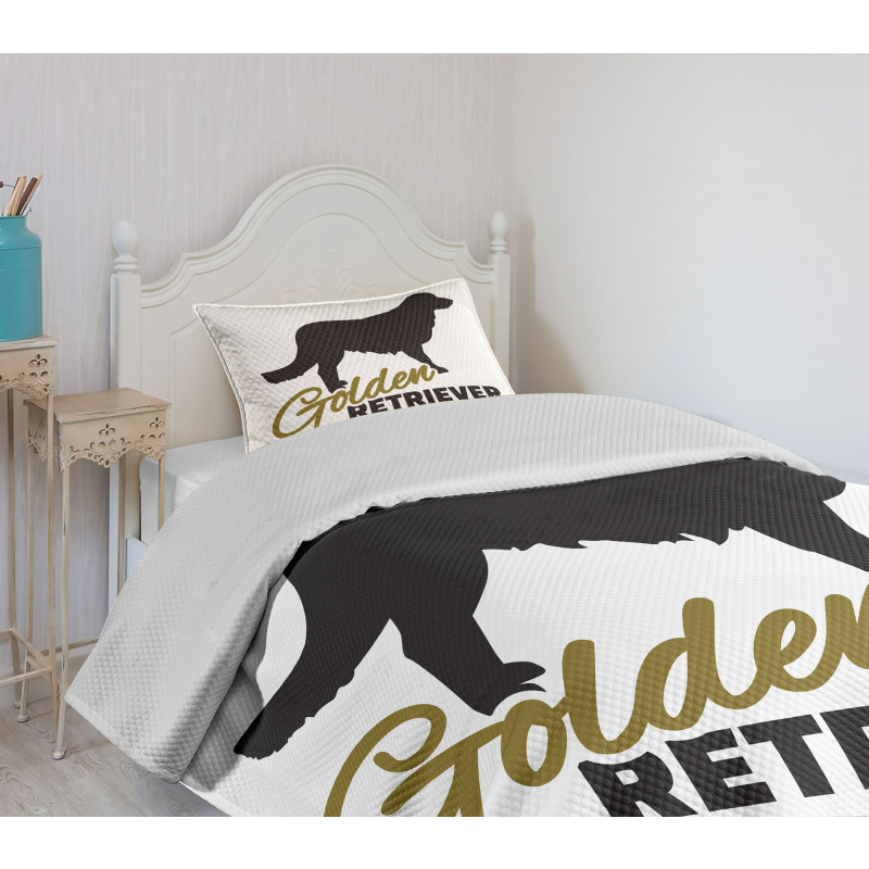 Dog Silhouette Bedspread Set