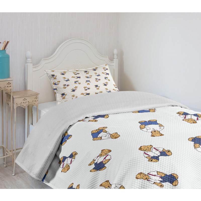 Teddy Bear Cartoon Bedspread Set