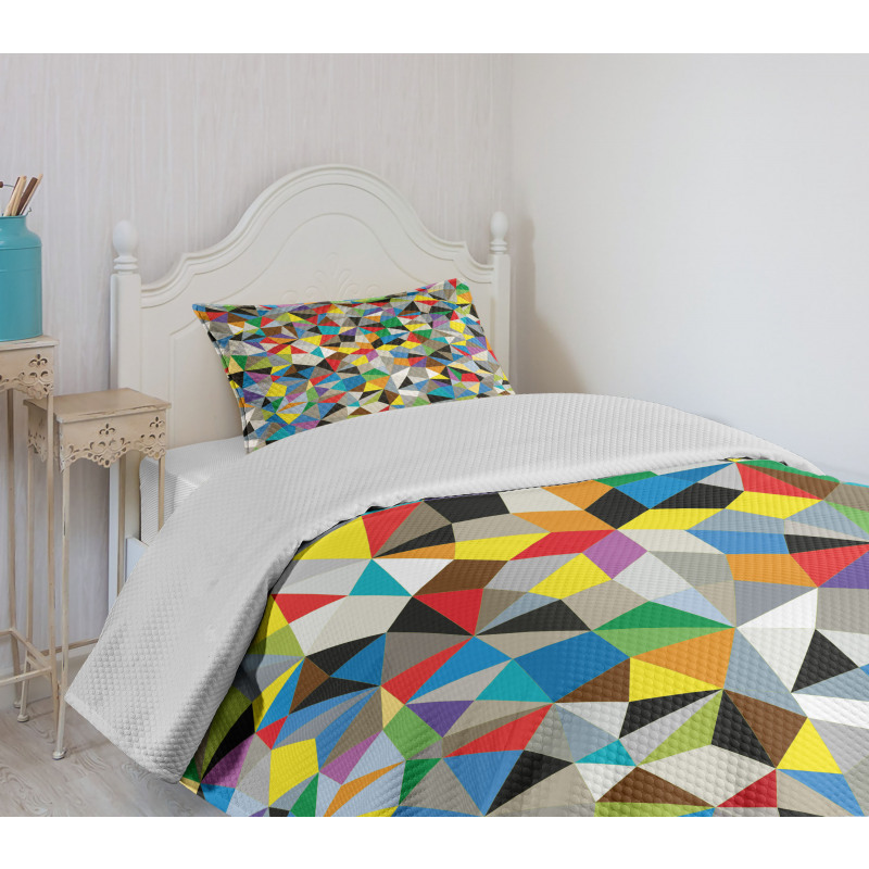 Geometric Mosaic Motif Bedspread Set
