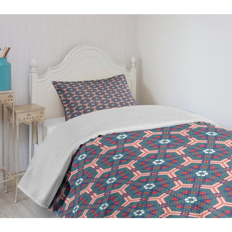 Hexagonal Tiles Bedspread Set