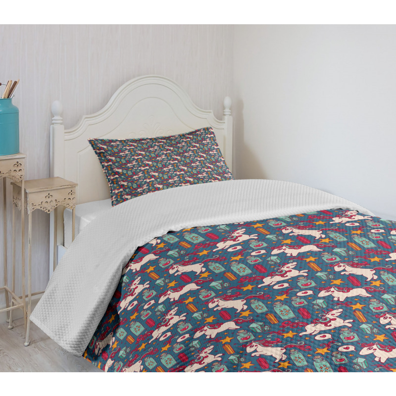 Stars Hearts Rainbows Bedspread Set