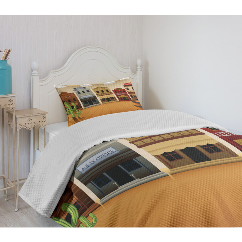 Wild West Village Town Bedspread Set