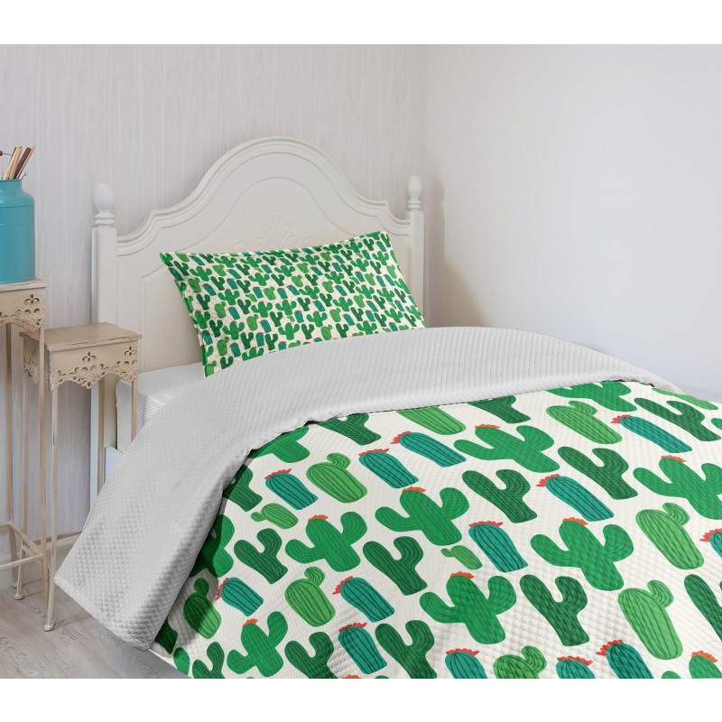 San Pedro Cactus Floral Bedspread Set