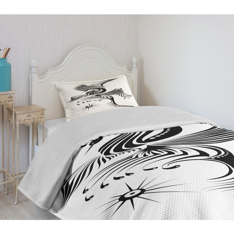 Abstract Phoenix Design Bedspread Set