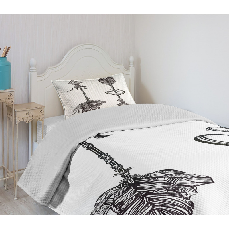 Monochrome American Arrows Bedspread Set