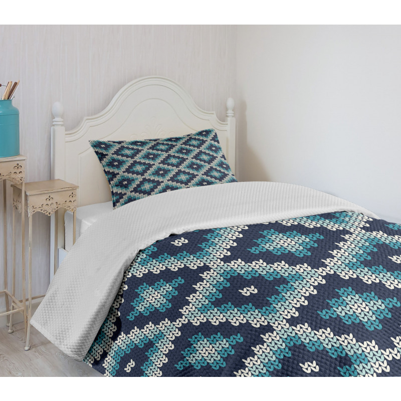 Fair Isle Style Ethnic Bedspread Set