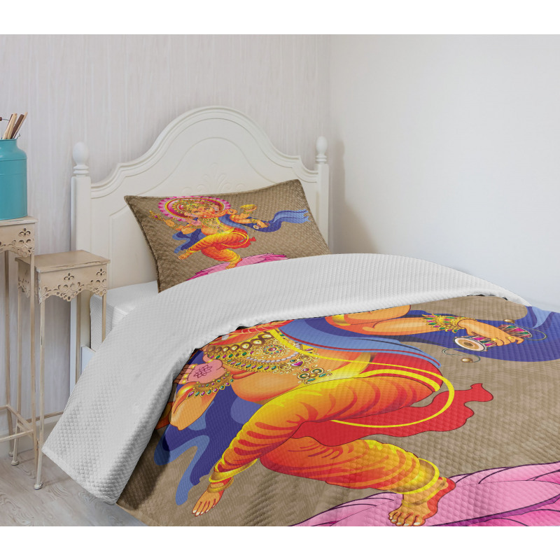 Dancing Asian Icon Bedspread Set