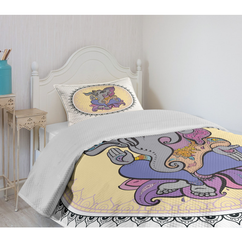 Mandala Circle Folkloric Bedspread Set