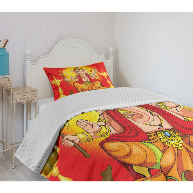 Diwali Festival Ceremony Bedspread Set