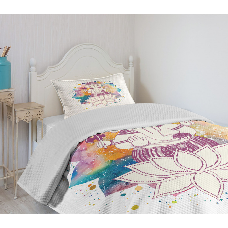 Yoga Zen Theme Artwork Bedspread Set