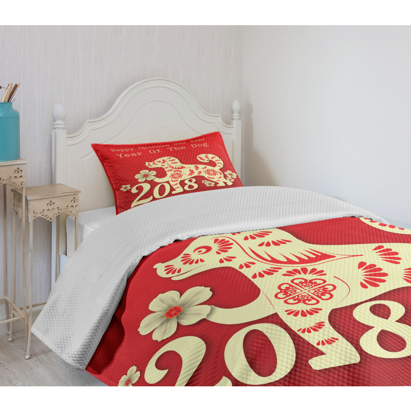 Leaves Hearts Bedspread Set