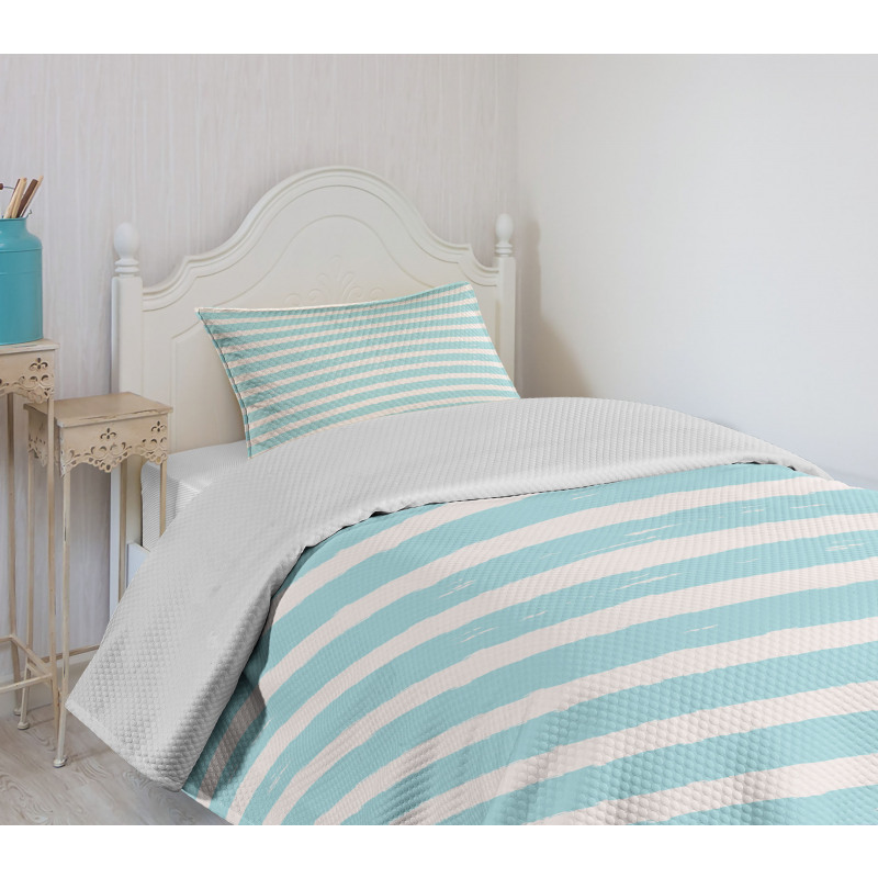 Striped and Grunge Brush Bedspread Set