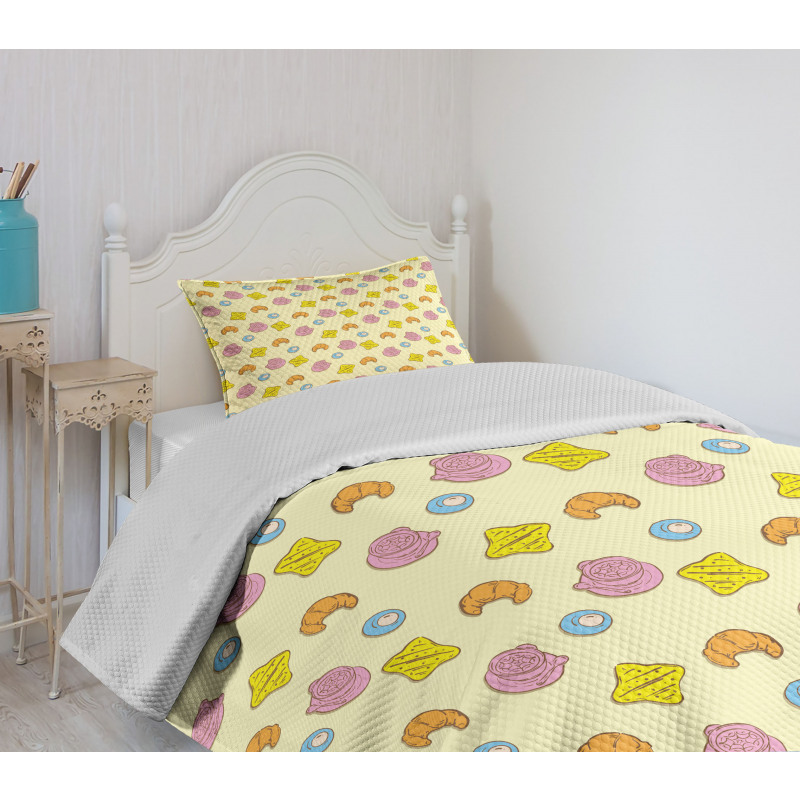 Morning Breakfast Food Bedspread Set