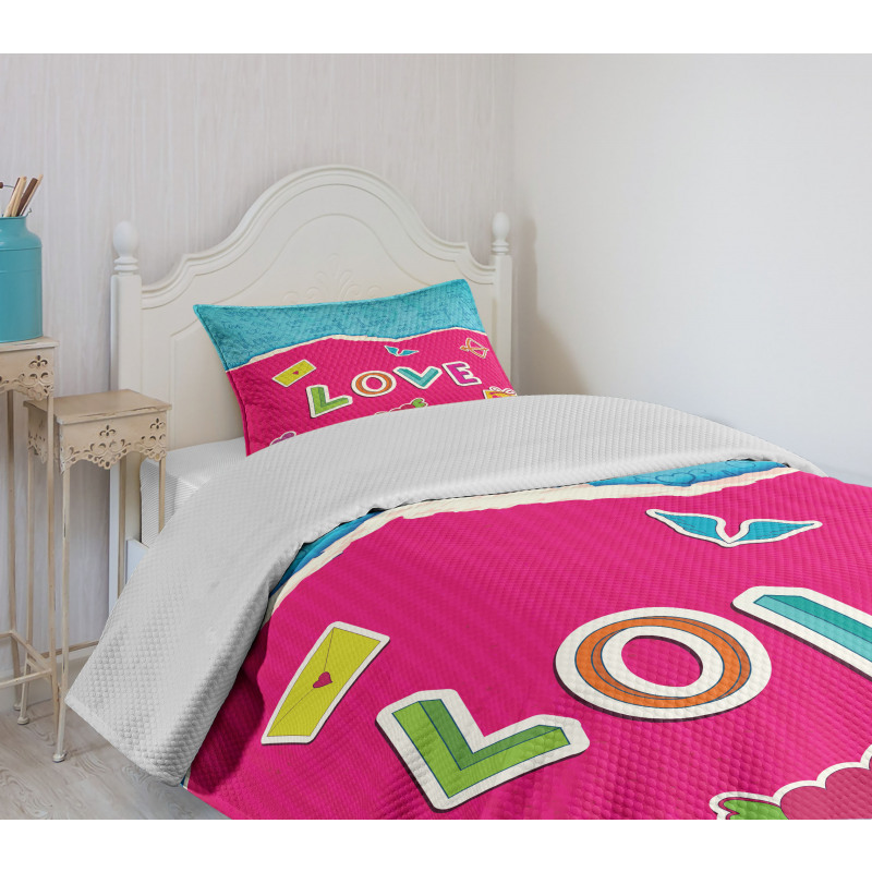 Romantic Cartoon Elements Bedspread Set