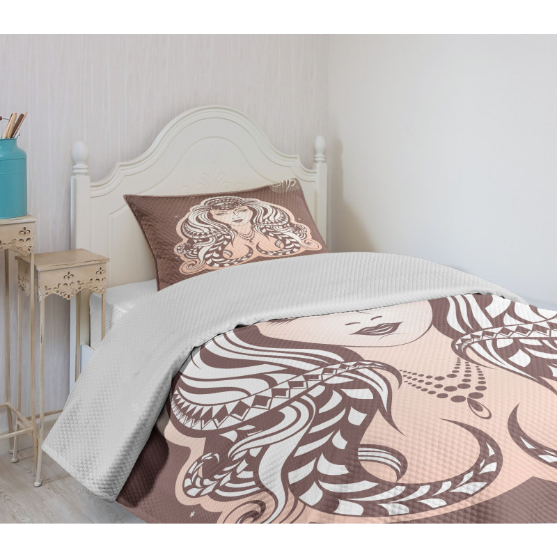 Tribal Woman Art Bedspread Set