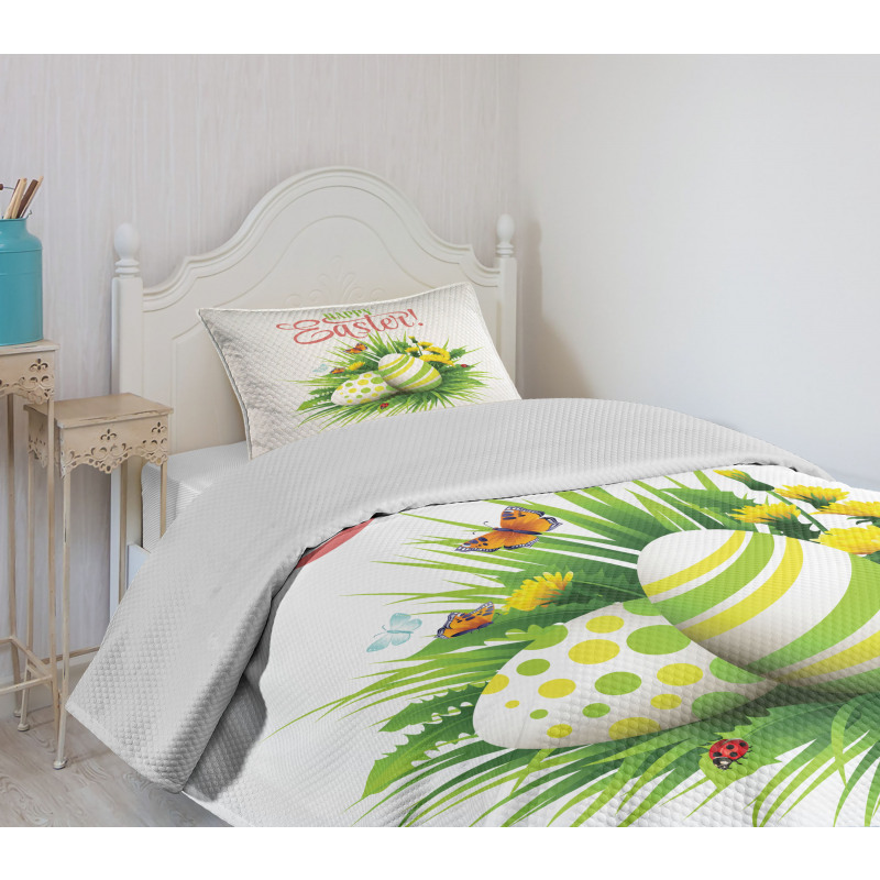 Spring Season Foliage Bedspread Set