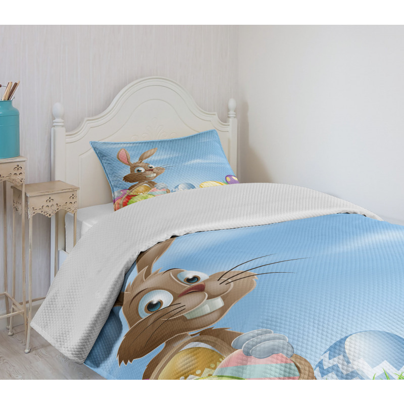 Painted Easter Eggs Bedspread Set