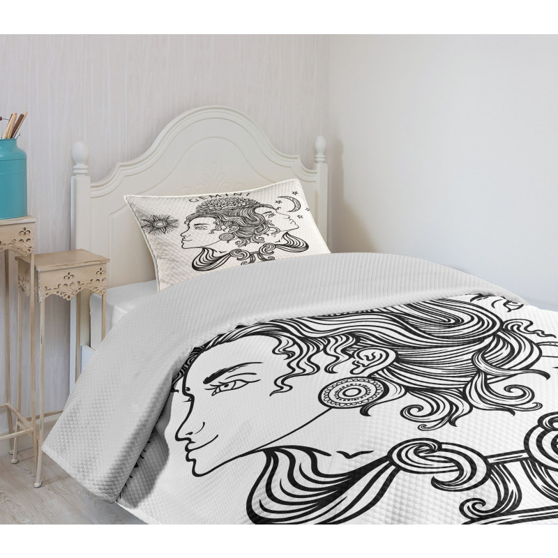 Mystic Happy Sad Bedspread Set