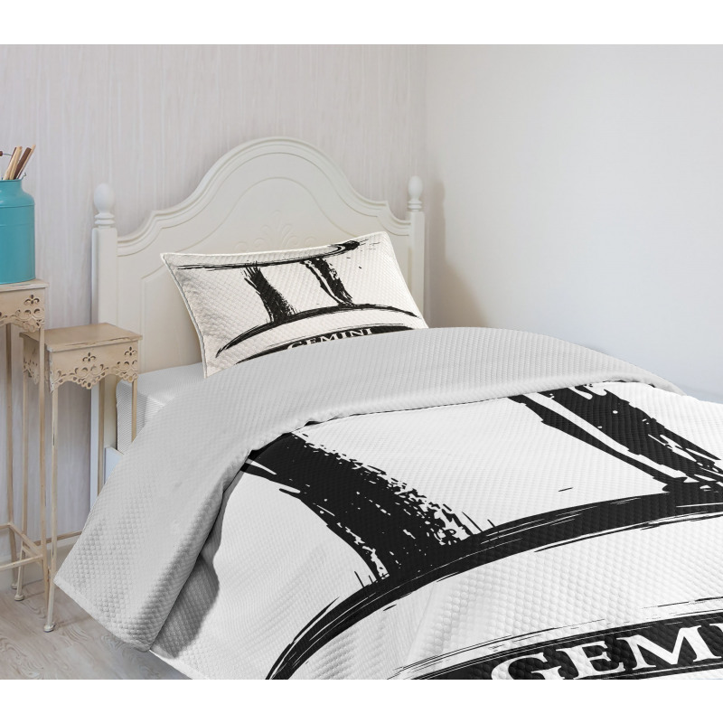 Grunge Brush Art Bedspread Set