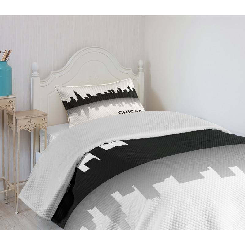 Downtown Skyscapers Bedspread Set