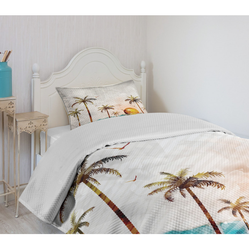 Tropic Landscape Art Bedspread Set