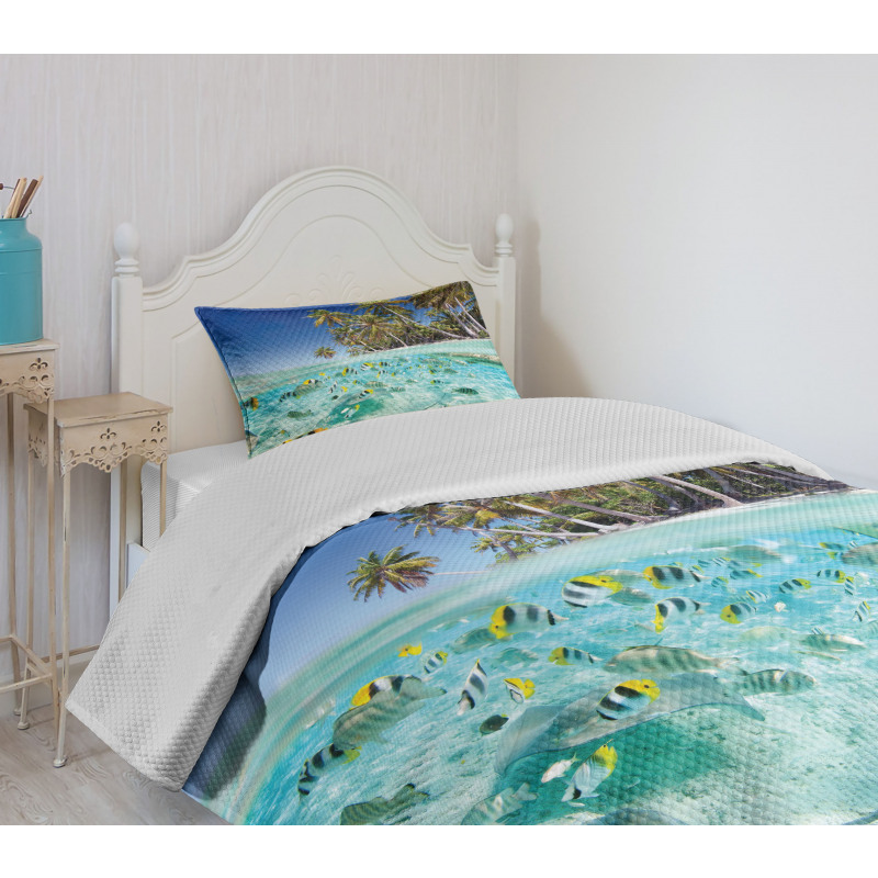 Exotic Island Underwater Bedspread Set