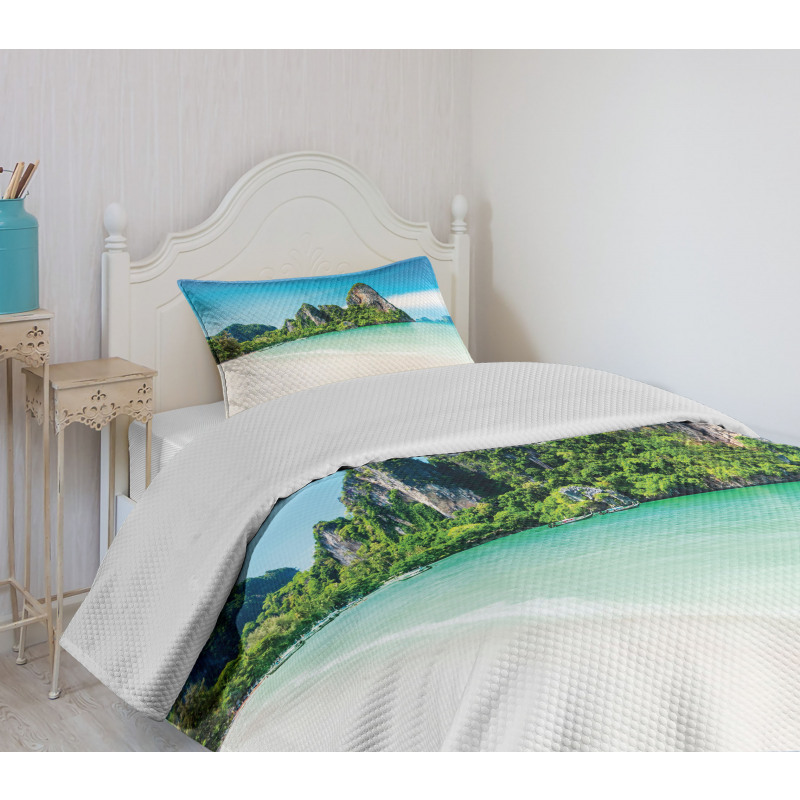 Beach Limestone Rocks Bedspread Set