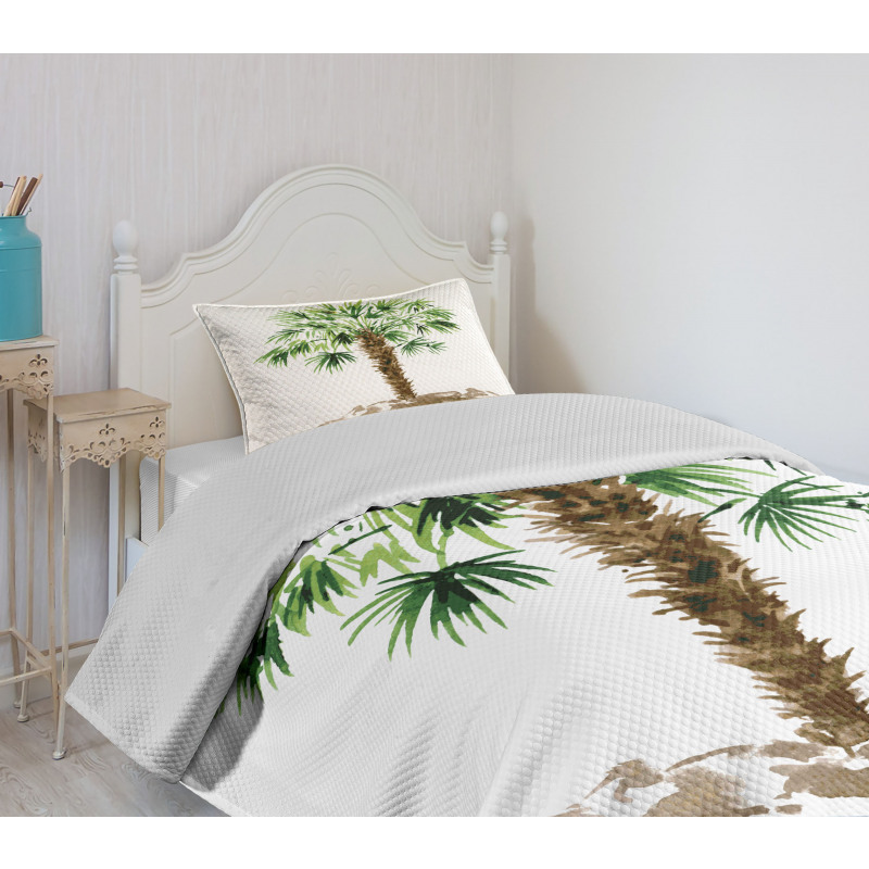 Hawaiian Palm Tree Bedspread Set