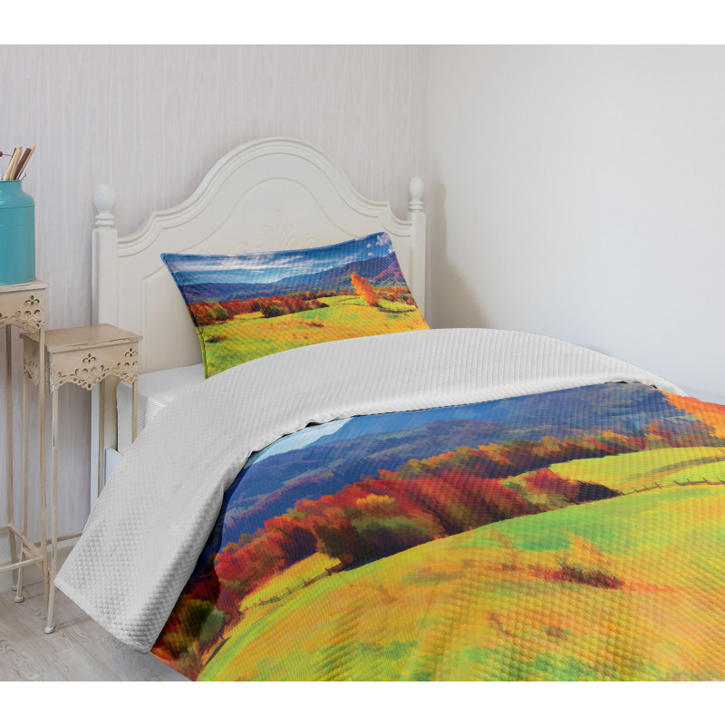 Alpine Mountain Design Bedspread Set