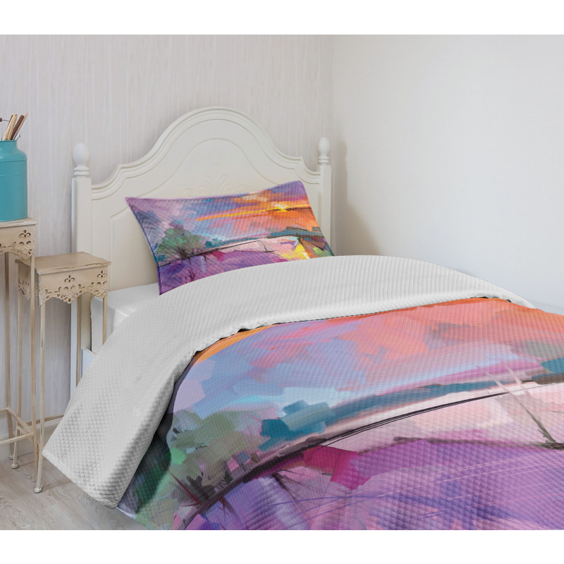 Mountains Design Bedspread Set