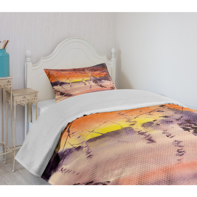 Sundown in Birch Jungle Bedspread Set