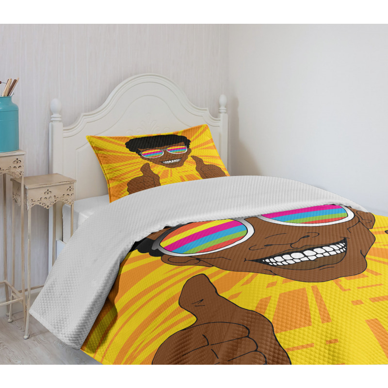 Hippie Man Positive Vibes Bedspread Set