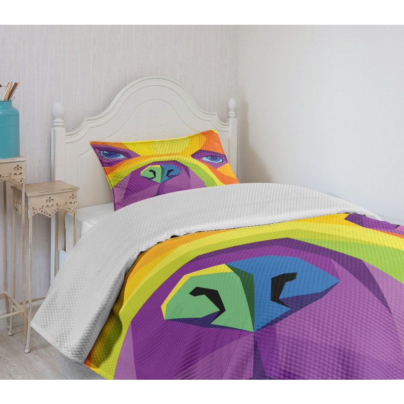 Abstract Vibrant Face Bedspread Set