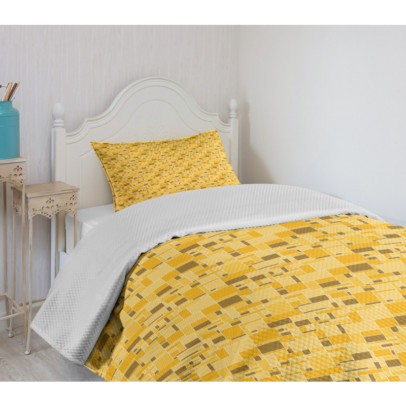 Squares Grid Bedspread Set