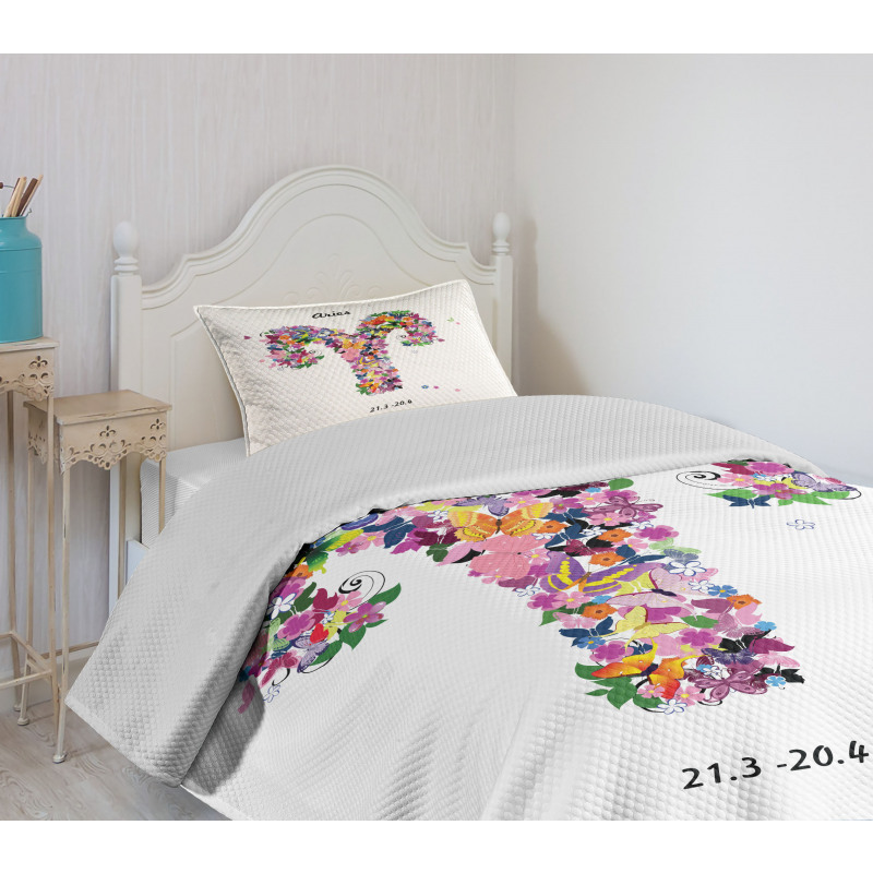 Lively Butterfly Flora Bedspread Set