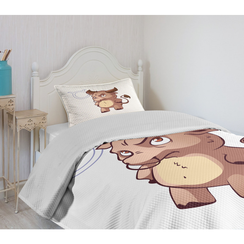 Funny Baby Bull Bedspread Set