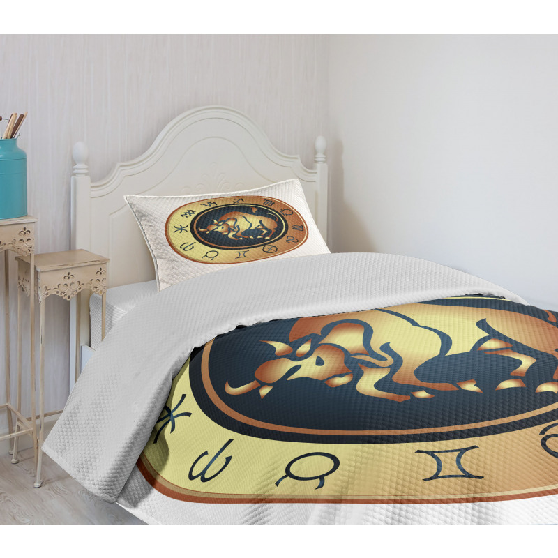 Circle Bull Bedspread Set